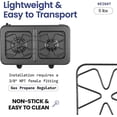 thumbnail image 5 of Propane Stovetop, Portable Lightweight Camping Stove, 22 inches, 2 Burners, Abba Appliances, 5 of 13