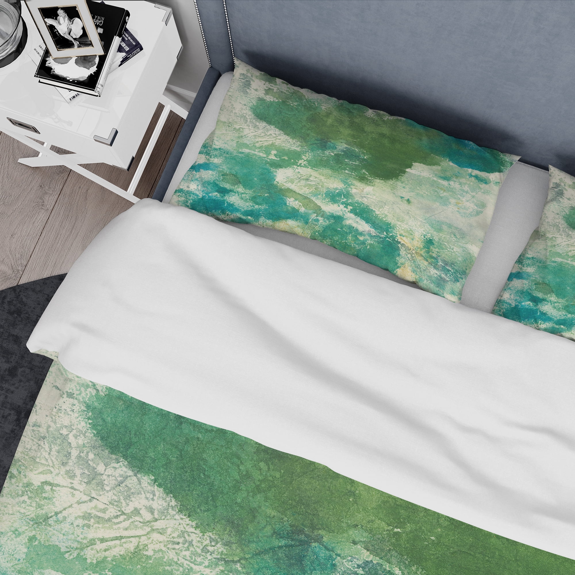 Designart 'Watercolor Rock II' Geometric Duvet Cover Set