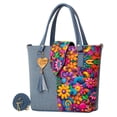 thumbnail image 2 of Bolso Yute De Mujer FANA Darcy Color Azul Elegante Lúcela, M3923!!, 2 of 3