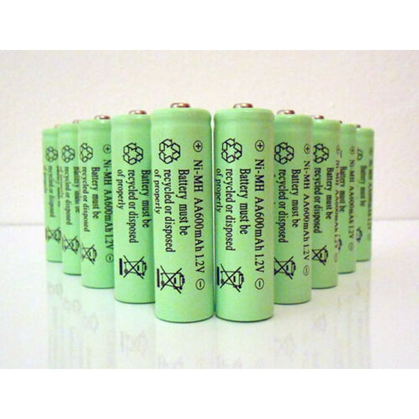 12 Pack Aa Ni Mh 600mah Rechargable, What Kind Of Batteries Do You Use For Outdoor Solar Lights