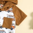thumbnail image 4 of Baby Boy Outfits Boys Girls Short Sleeve Car Dinosaur Prints T Shirt Tops Shorts Kids Clothes Coffee 12 Months-18 Months, 4 of 6