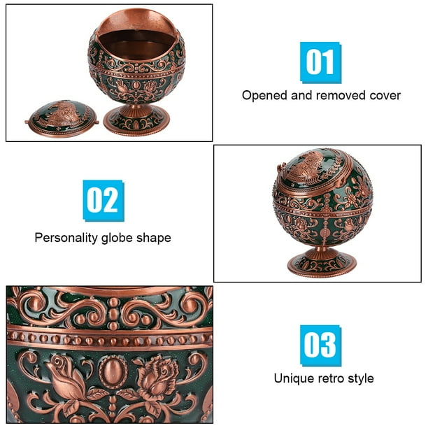 Regalo Artesanal, Cenicero Redondo Resistente Al Desgaste Conveniente Para Regalos De Boda Para Hoteles Para Clubes Para Personas Mayores Para Hogares