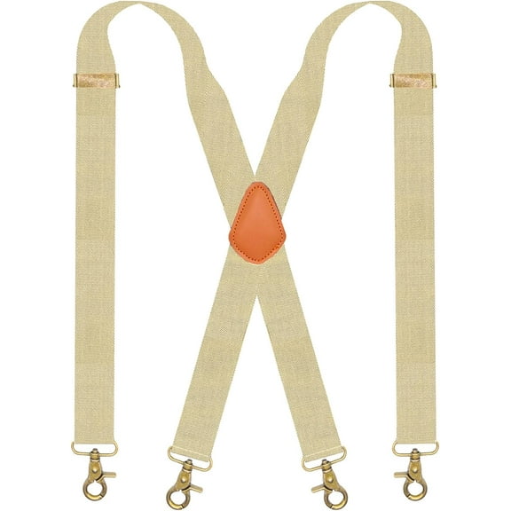 Snap Hook Suspenders for Men for Belt Loop Retro Suspenders Adjustable