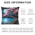 thumbnail image 5 of Pratyus Moon Flowers Rocks Pillow Covers for Couch Sofa Indoor Outdoor Throw Pillow Cover 1PC 20x20in, 5 of 5