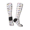 thumbnail image 4 of Daiia Sports Socks Cute Dog Printed Novelty Crew Socks for Men Women Knee High Socks Cotton Socks Soft & Breathable Support Unisex Socks, 4 of 9