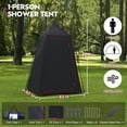 thumbnail image 3 of Camping Shower Tent, Portable Outdoor Privacy Shelter for Showering & Changing, 7.2 FT Easy-Setup Toilet Tent with Floor UPF 50+, Ideal Hiking, Fishing, Beach, 3 of 5