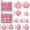 Pink, variant on 48Pcs 3.14Inch Large Christmas Ball Ornaments Vintage Christmas Plastic Ball Ornaments Flocked Tree Hanging Decoration for Xmas Party Wedding Home Decorations, White