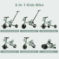 thumbnail image 4 of Tricycle 6-en-1 pour Tout-Petits INFANS, Convertit Draisienne en Tricycle avec Poignée de Poussée et Siège Ajustables, Conversion à Pédales, Roues Arrière Rétractables pour 18 à 60 Mois, 4 of 10