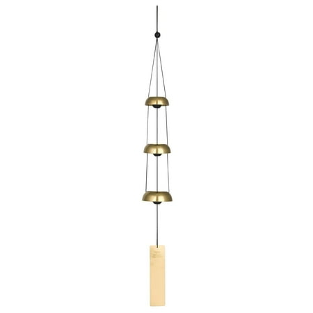Woodstock Wind Chimes Signature Collection, Woodstock Temple Bells, Trio, 24'' Brass Wind Bell TB3