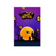 thumbnail image 2 of Halloween Poster with Spooky Moon Witch Pumpkin Print, Themed Hanging Wall Art for Home Party, Gothic Festive Decor, 2 of 5