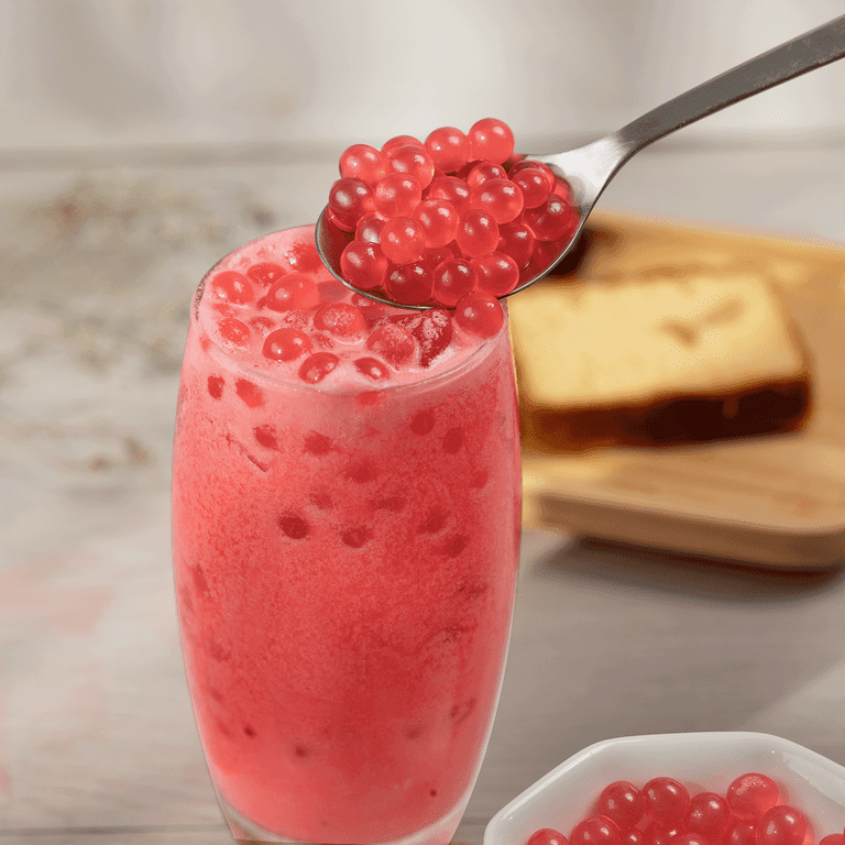 Tea Zone Raspberry Sugar Popping Pearls for Beverage, Sweet Tea Zone Raspberry Sugar Popping Pearls for Beverage, Sweet