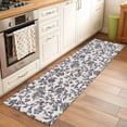 thumbnail image 3 of Spring Flowers Large Area Rugs for Bedroom Living Room, Soft Non Slip Carpet Bedside Rug, Farmhouse Dark Blue Pastoral Floral Leaf Rectangular Floor Cover Kitchen Accent Rug 2'x6' for Office, 3 of 9