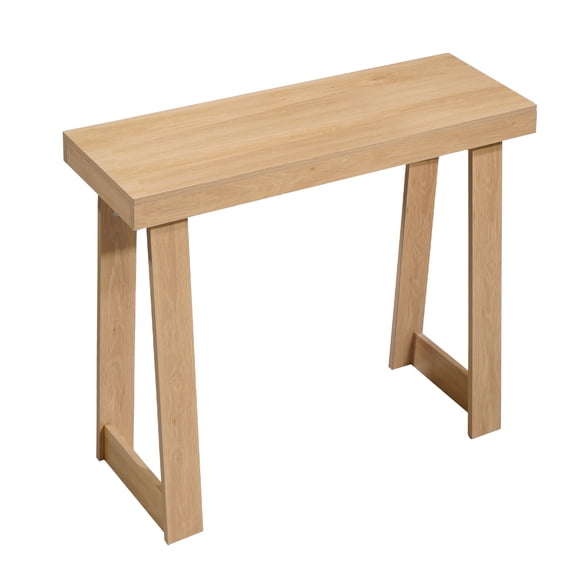 KFFKFF 36-Inch Wooden Console Table, Sleek Rectangular Design for Entryways, Bedrooms, Living Rooms, and Hallways, Simple Assembly, Burlywood Finish