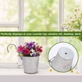 thumbnail image 4 of Vertical Ribbed Metal Wall Planter - While, 4 of 5