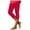 Red, variant on Landzoo Women's Casual Comfort Solid Color Stretch High Waisted Elastic Capri Vacation Wind Beach Leggings Stretchy Skin friendly Women's Leggings Pants
