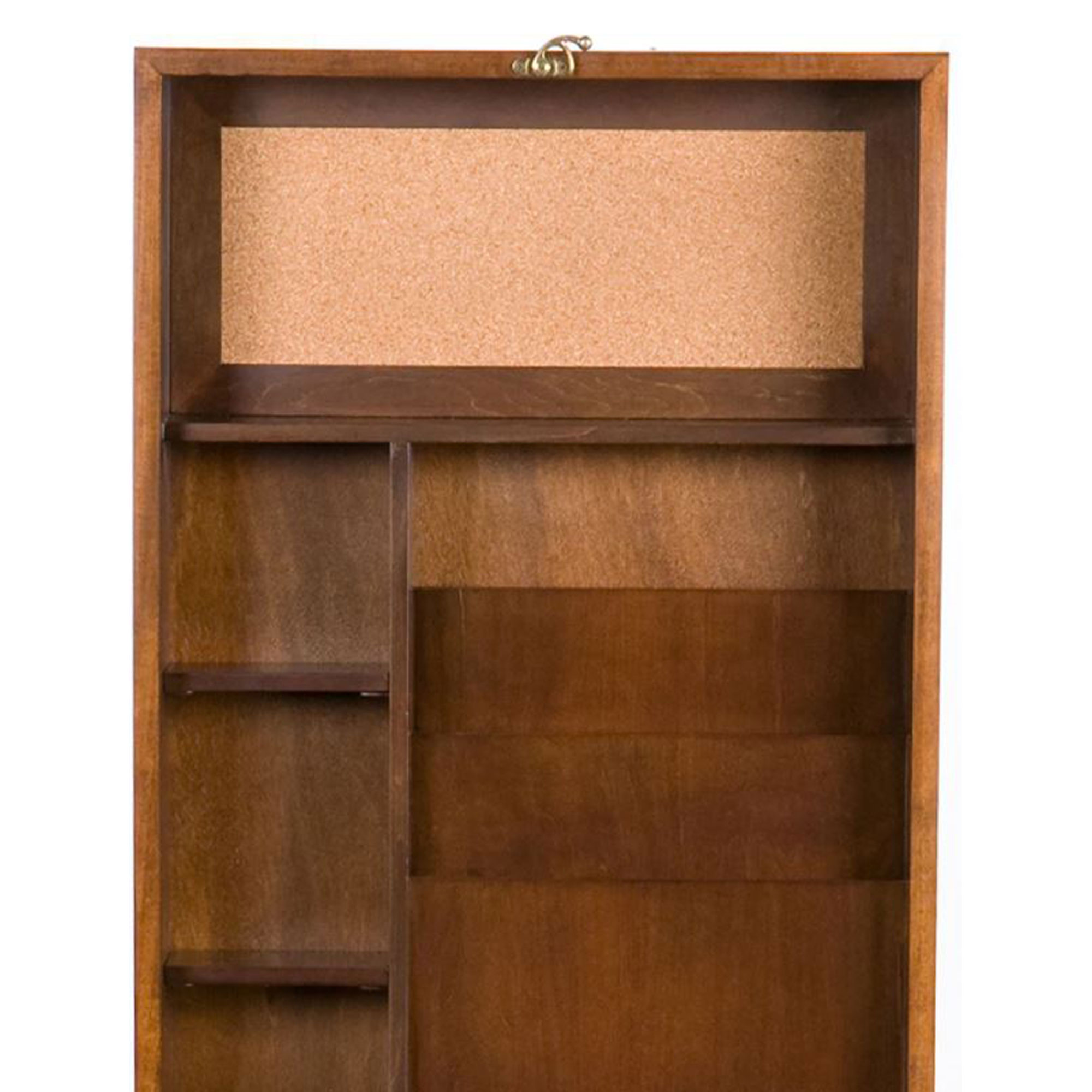SEI Furniture Foldable Convertible Writing Desk with Cork Board, Walnut - image 3 of 7