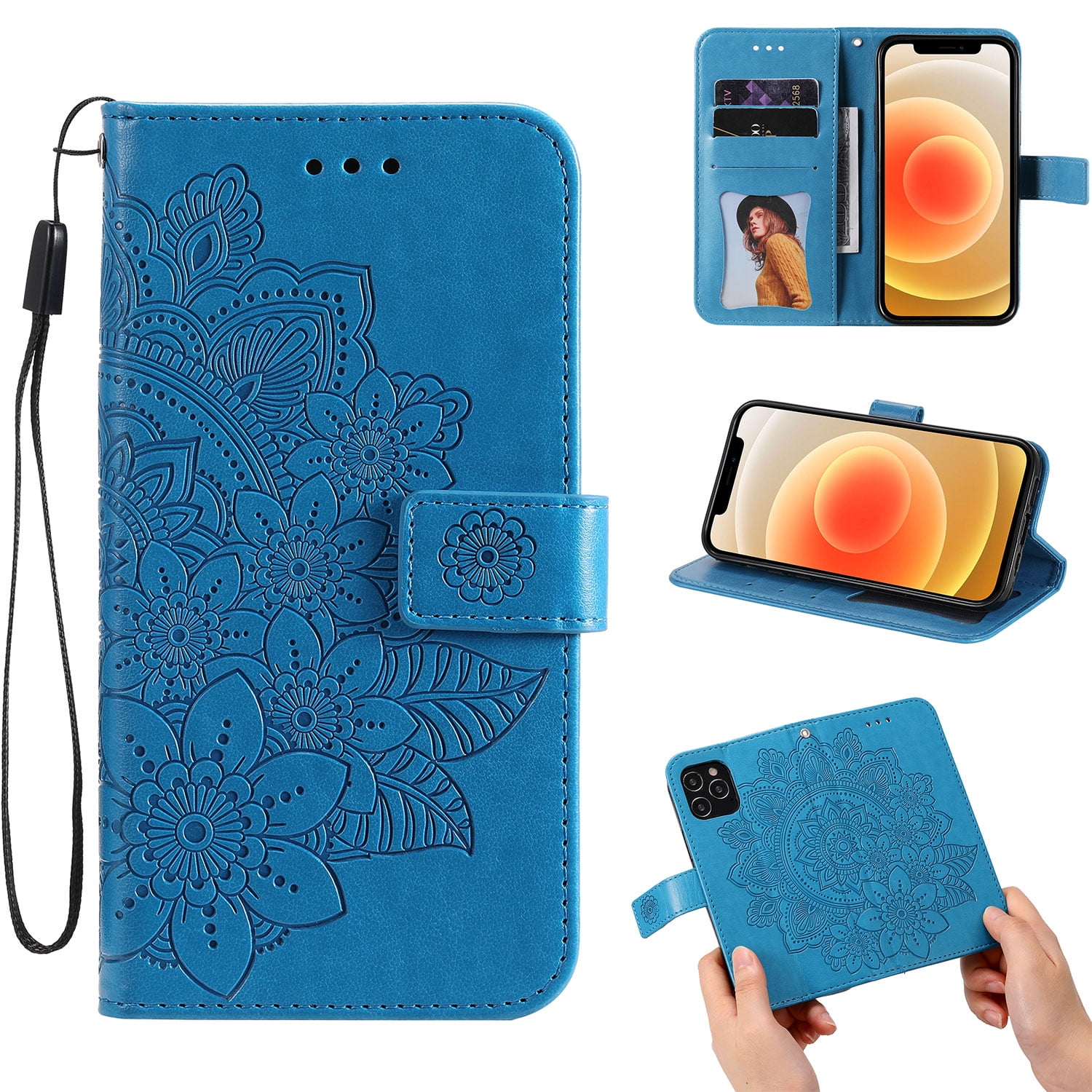 Allytech Case for iPhone 12 6.1 inch, Luxury Leather Women Wallet