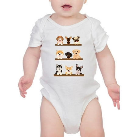 

Cute Dogs On Shelves Bodysuit Infant -Image by Shutterstock 6 Months