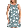 thumbnail image 1 of Disketp Farm Birds para Vestido sin Mangas para Mujeres, Vestidos de Verano para Mujeres, Casual y Holgado para la Playa, 1 of 7