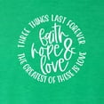 thumbnail image 6 of Wild Bobby, Faith Hope & Love Three Things That Last Forever Inspirational/Christian Men Premium Tri Blend Tee, Envy, Medium, 6 of 6