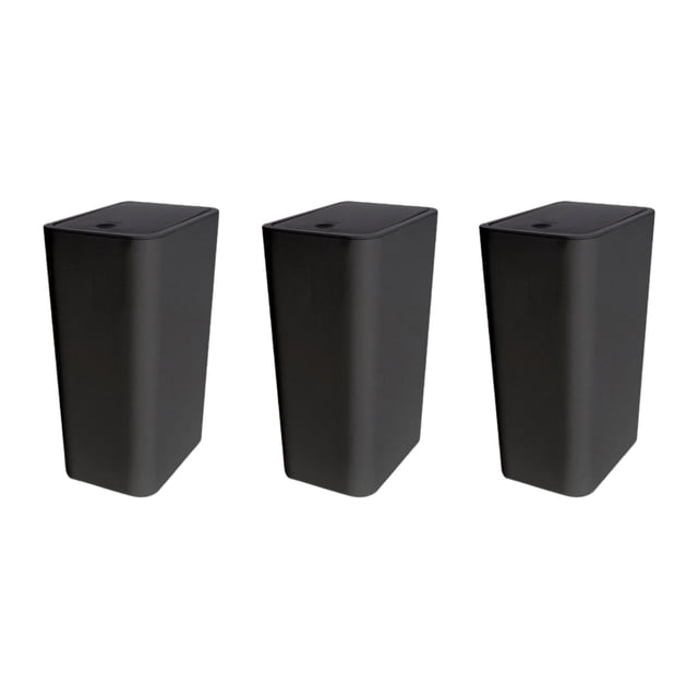 3 piezas Baño Pequeño bote de basura con canasta de residuos de tapa Desgastamiento de la basura para la sala de estar para el dormitorio de la sala