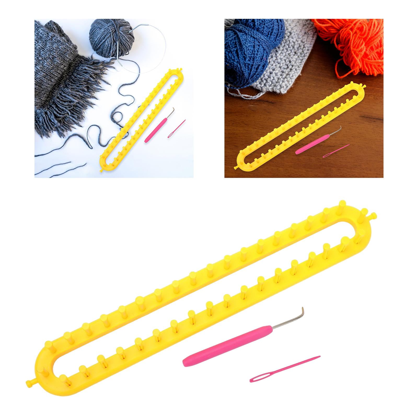 DEFNES Knitting Loom Kit, DIY Craft Knitting Board Looms with Loom Pick  Tool and Needle, Durable & Safe, Creativity for Kids Small Knitting Loom  Kit 