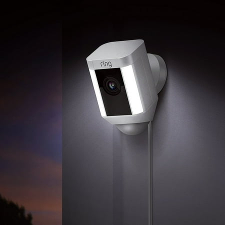 Ring - Spotlight Cam Wired (Plug-In)- White - White
