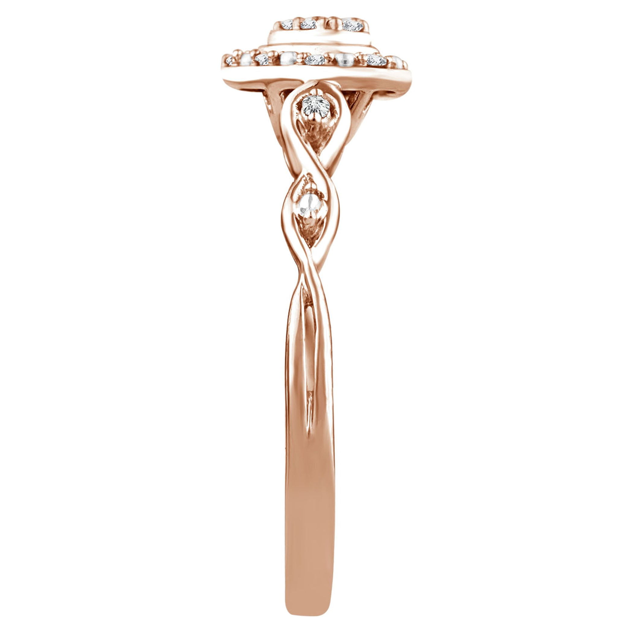 Color of Love Heart-Shaped Diamond Ring 1/10 ct. t.w in 10K Rose Gold