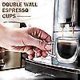 thumbnail image 2 of 10 tazas de café espresso de vidrio de borosilicato con aislamiento térmico de doble pared transparente para capuchino de 2.7 oz, 2 of 4
