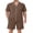 Brown, variant on Couple Matching Pajamas Sets Men Short Sleeve Button Up Pjs Sleepwear 2 Piece Lounge Set
