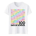 thumbnail image 6 of Little Kid Girls' Casual Printed Round Neck Short Sleeved Shirt T Shirt Casual Little Girls Tunic Top Top And Leggings Set for Girls Big Tops Ballet Long Sleeve Wrap for 5-6 Years White, 6 of 6