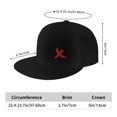 thumbnail image 2 of DouZhe Flat Brim Cap Casquette Snapback, Rouge Annulation Indélicate Impressions Ajustable Noir Adulte Baseball Cap, 2 of 6