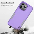 thumbnail image 6 of For iPhone 15 Pro Max 5G Case ,Sturdy Phone Case for iPhone 15 Pro Max 5G 6.7 inch ,Tiflook Shockproof Protection Heavy Duty Armor Hard Plastic & Rubber Rugged Bumper 2-in-1 Case Cover ( Purple ), 6 of 7