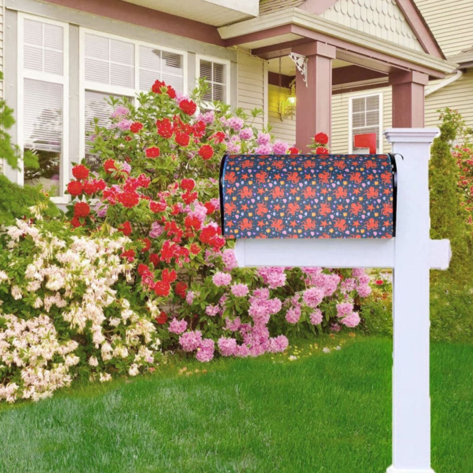 Xecao sea animals for Mailbox Cover with Magnetic Strips, Waterproof and Sunscreen, Adds a Decorative Touch to Your Garden Yard-21x18 in