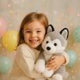 thumbnail image 6 of WEIGEDU Siberian Husky Stuffed Animals Puppy Alaskan Malamute Plush Dogs Toys, 12 inches, 6 of 10