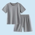 thumbnail image 2 of NOLDARES Toddler Baby Boy Summer Clothes Short Sleeve Truck T-Shirt Stretch Shorts Casual Set Blazer,10-11 Y, 2 of 4