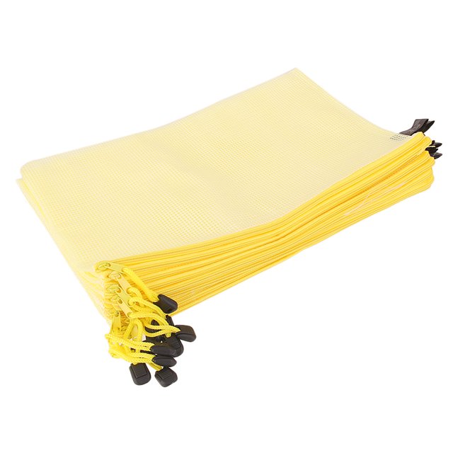 Bolsa de Cremallera A4 Sunnimix 12x Bolsa con cremallera para archivos A4 Amarillo