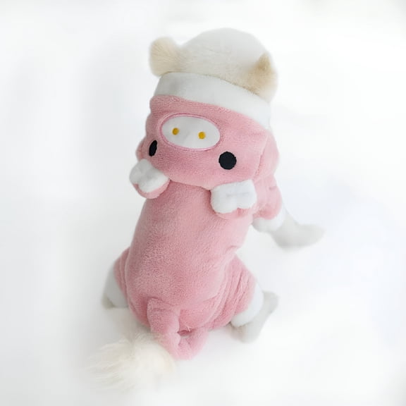 BESTSKY Cute Small Dog Clothes Costume Girl Pink Pig Puppy Clothes Hoodie Warm Coat
