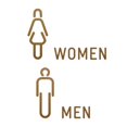 thumbnail image 3 of Panneau de Toilette Hommes Femmes WC Panneau Rétro Ensemble de Figurines Indicateur Simple Plaque 3D Toilette B Doré, 3 of 9