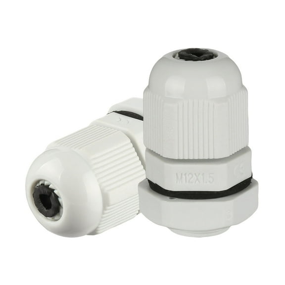 Uxcell M12 Waterproof TRS Cable Stuffing Gland Connector for 3mm-6.5mm Dia Wire 10 Pack