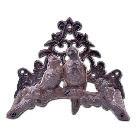 Cast Iron Garden Hose Holder - Love Birds - 8.75