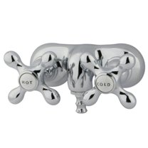 Elements Of Design Dt0421ax Double Handle Wall Mounted Clawfoot Tub Filler - Chrome