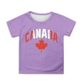 thumbnail image 1 of MEZZALL T-Shirt à Manches Courtes pour Filles, Col Rond, Été, Coupe Décontractée, Basique, Violet, 3-4 Ans, 1 of 4