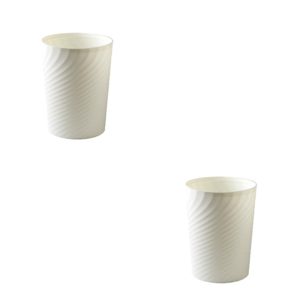 Bote de basura Inteprter Papelera Contenedor de basura Blanco 8L 2Conjunto