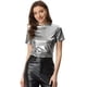 thumbnail image 1 of Disfraz de navidad Top Multicolor Brillante Metálica Para Mujer Color Color Plata Oscuro S, 1 of 5