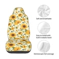 thumbnail image 4 of Wukai Beautiful Countryside Sunflower Full Set Car Seat Covers with Soft Padding Universal Auto Front Seats Protector and Cushion Mat, 4 of 5