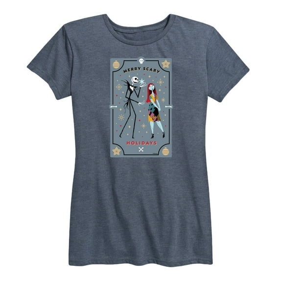 The Nightmare Before Christmas - Merry Scary Holidays - Women's Short Sleeve Graphic T-Shirt