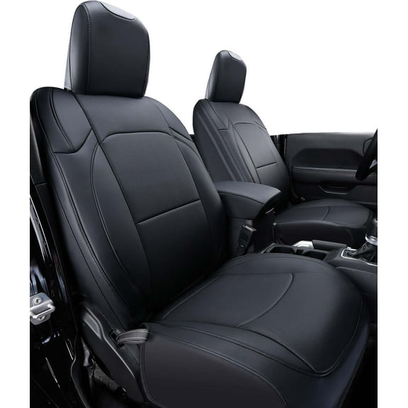 luxuperce Car Seat Covers Custom Fit for Jeep Gladiator 2020-2025 with Waterproof Leather and Airbag Compatible Automotive Vehicle Cushion Protector Easy to Install