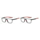 thumbnail image 3 of Qarigey Gafas deportivas Anti luz azul Sin lentes recetados Hombres Mujeres Gafas Lector Gafas Vida diaria Negro / Rojo Negro/Rojo 2piezas, 3 of 6