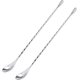 thumbnail image 1 of Juego de cucharas de barra, utensilio para mezclar cócteles con mango largo, acero inoxidable de 12 pulgadas de calidad superior, color plateado, 1 of 8
